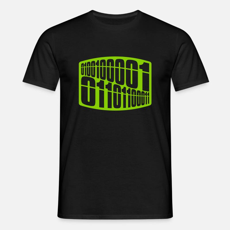 Binär Code Programm Sprache - Männer T-Shirt - Schwarz