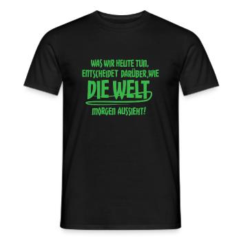 Wie die Welt morgen aussieht - Männer T-Shirt - Schwarz - Vorne - AI Model Male 178 light (178cm)