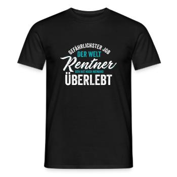 Gefährlichster Job Rentner den hat noch niemand üb - Männer T-Shirt - Schwarz - Vorne - AI Model Male 178 light (178cm)