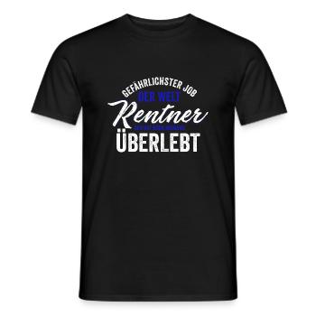Gefährlichster Job Rentner den hat noch niemand üb - Männer T-Shirt - Schwarz - Vorne - AI Model Male 178 light (178cm)