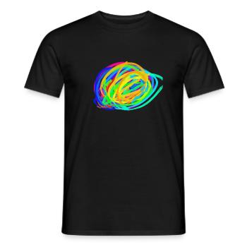 Bunte Explosion - Männer T-Shirt - Schwarz - Vorne - AI Model Male 178 light (178cm)