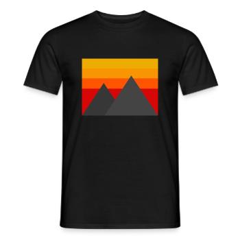 Montagnes minimalistes - T-shirt homme - noir - Devant - AI Model Male 178 light (178cm)
