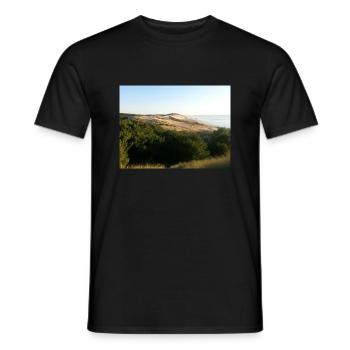 Dune du Pilat - Men's T-Shirt - black - Front - AI Model Male 178 light (178cm)