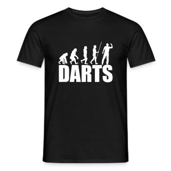 Darts Sports Fun - Men's T-Shirt - black - Front - AI Model Male 178 light (178cm)