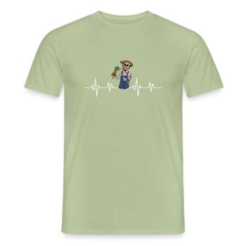 Skeleton Flowers Hobby Allotment Gardener Garden - Men's T-Shirt - sage - Front - AI Model Male 178 light (178cm)