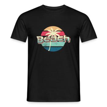 Beach Breeze - Men's T-Shirt - black - Front - AI Model Male 178 light (178cm)
