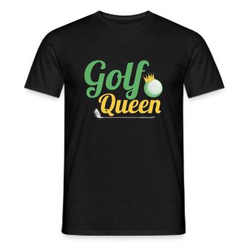 Golf Queen Par Tee Golfing - Men's T-Shirt - black - Front - AI Model Male 178 light (178cm)