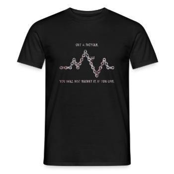 Bicycle - Men's T-Shirt - black - Front - AI Model Male 178 light (178cm)