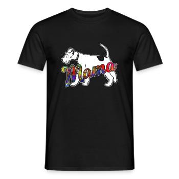 Wire Fox Terrier Wire Fox Terrier Mama - Men's T-Shirt - black - Front - AI Model Male 178 light (178cm)