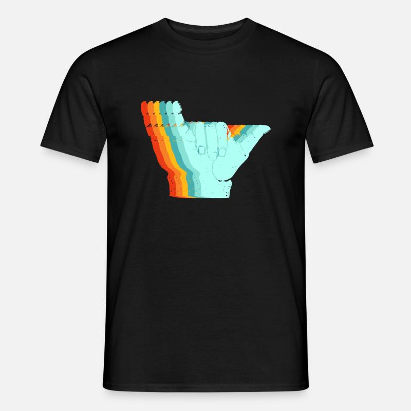 Surf-Retro-Schild - Männer T-Shirt - Schwarz