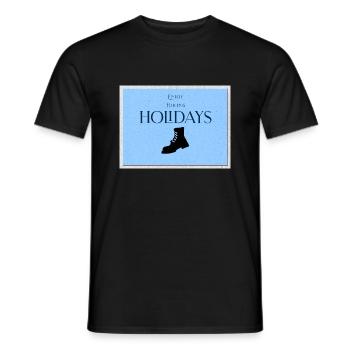 Hiking Holidays - Men's T-Shirt - black - Front - AI Model Male 178 light (178cm)
