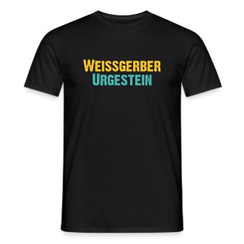 Weißgerber Urgestein - Wiener Bezirks, Ureinwohner - Männer T-Shirt - Schwarz - Vorne - AI Model Male 178 light (178cm)