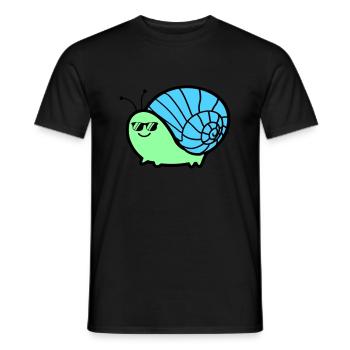 Escargot Cool - T-shirt homme - noir - Devant - AI Model Male 178 light (178cm)