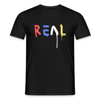 Réel - T-shirt homme - noir - Devant - AI Model Male 178 light (178cm)