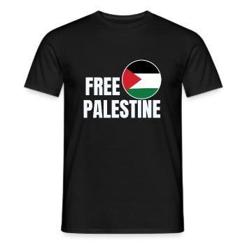 Free Palestine Support Palestine and Gaza - T-shirt homme - noir - Devant - AI Model Male 178 light (178cm)