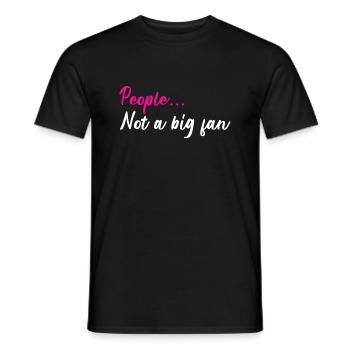 Des gens drôles, pas un grand fan, un sarcasme introverti - T-shirt homme - noir - Devant - AI Model Male 178 light (178cm)