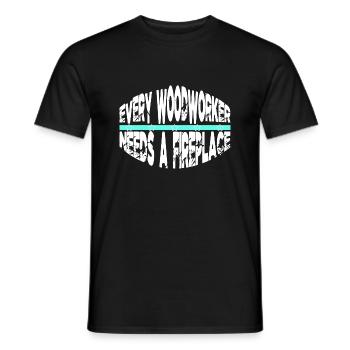 charpentier drôle citations badge maçon blogueur - T-shirt homme - noir - Devant - AI Model Male 178 light (178cm)