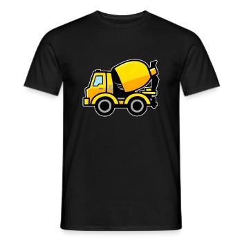 Gelber Betonmischer - Männer T-Shirt - Schwarz - Vorne - AI Model Male 178 light (178cm)