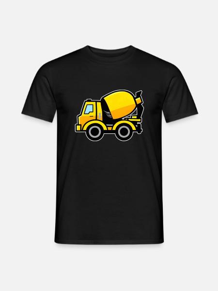 Yellow Concrete Mixer - Men's T-Shirt - black