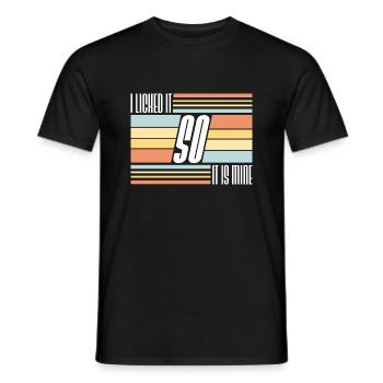 Je l’ai léché pour que ce soit le mien drôle de dire effronté - T-shirt homme - noir - Devant - AI Model Male 178 light (178cm)