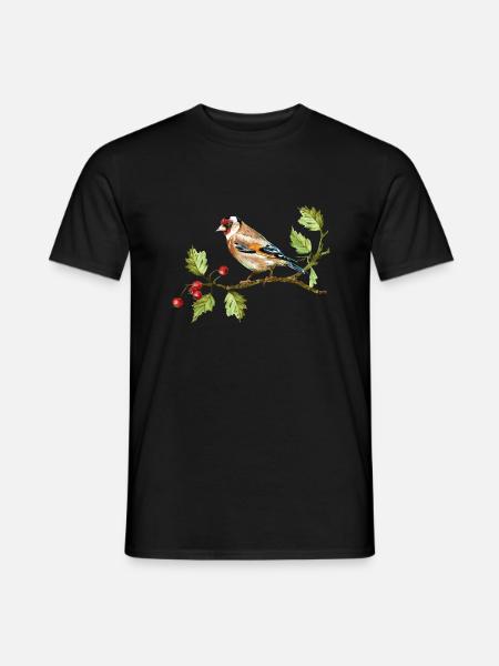 Bunter Vogel - Männer T-Shirt - Schwarz