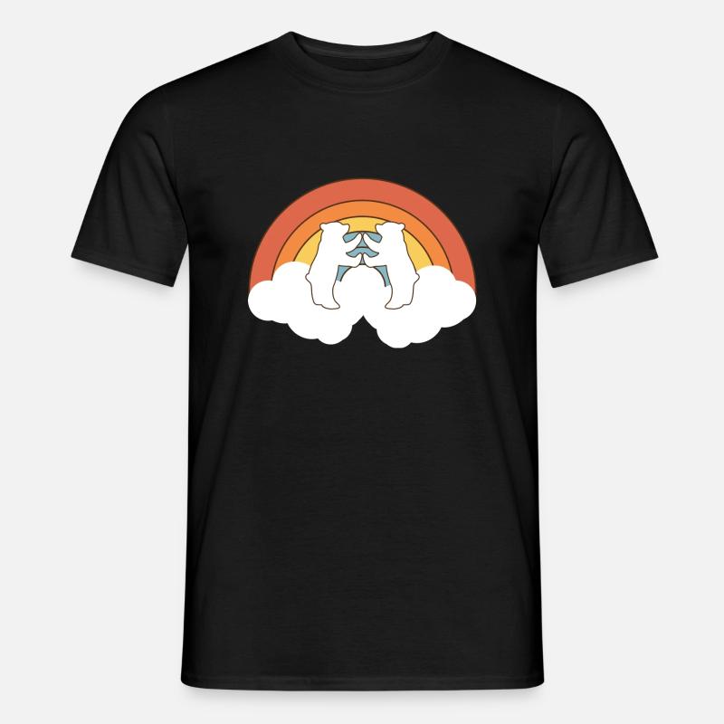 Zwei Eisbären - Männer T-Shirt - Schwarz