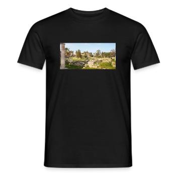 Ruinen der antiken Agora von Kos in Kos-Stadt Kos - Männer T-Shirt - Schwarz - Vorne - AI Model Male 178 light (178cm)