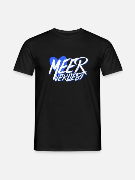 Meerverliebt - Männer T-Shirt - Schwarz