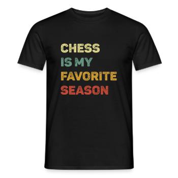 Les échecs sont ma saison rétro préférée - T-shirt homme - noir - Devant - AI Model Male 178 light (178cm)