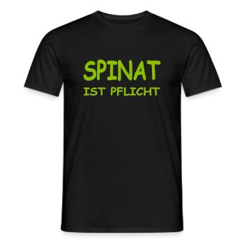 Spinat - Männer T-Shirt - Schwarz - Vorne - AI Model Male 178 light (178cm)