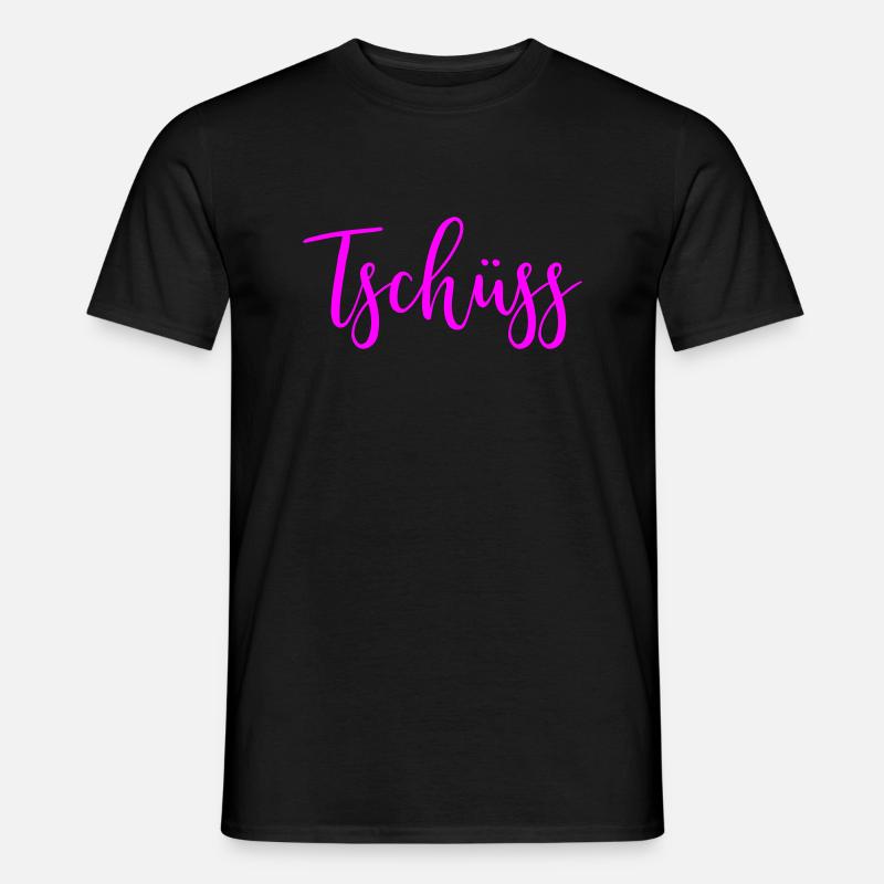 Darf ich Ihnen das Tschüss anbieten - Farbwechsel - Männer T-Shirt - Schwarz