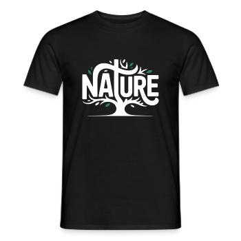 Nature - Coo Tree Logo - Men's T-Shirt - black - Front - AI Model Male 178 light (178cm)
