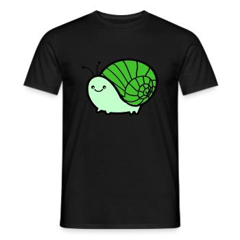 Escargot 02 - T-shirt homme - noir - Devant - AI Model Male 178 light (178cm)