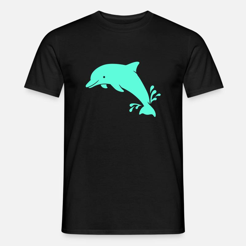 Delphin - Männer T-Shirt - Schwarz