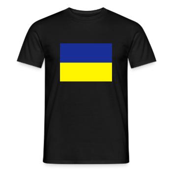 fahne_ukraine - Männer T-Shirt - Schwarz - Vorne - AI Model Male 178 light (178cm)
