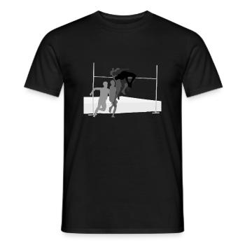 Hochsprung - Männer T-Shirt - Schwarz - Vorne - AI Model Male 178 light (178cm)