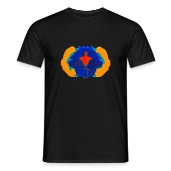 Inkblot Rorschach mind creativity - Men's T-Shirt - black - Front - AI Model Male 178 light (178cm)