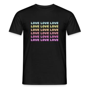 Liebe Liebe Liebe - Männer T-Shirt - Schwarz - Vorne - AI Model Male 178 light (178cm)