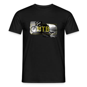 Moutainbike Downhill Berge geschenk MTB - Männer T-Shirt - Schwarz - Vorne - AI Model Male 178 light (178cm)