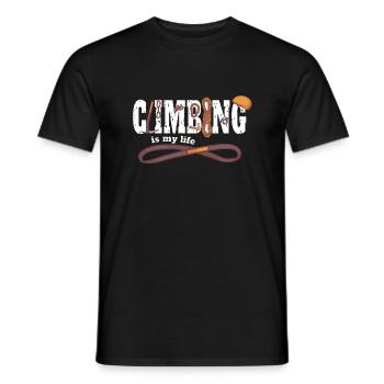 Climbing is my life - Klettern ist mein Leben - Männer T-Shirt - Schwarz - Vorne - AI Model Male 178 light (178cm)