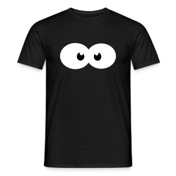 I see u - Men's T-Shirt - black - Front - AI Model Male 178 light (178cm)