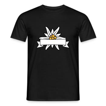 Bannière texte Edelweiss - T-shirt homme - noir - Devant - AI Model Male 178 light (178cm)
