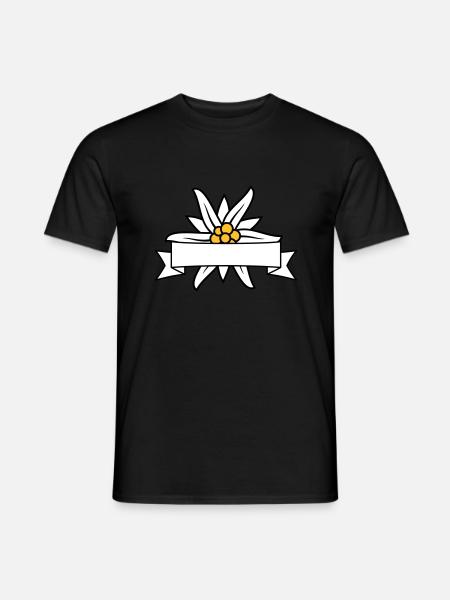 Text banner Edelweiss - Men's T-Shirt - black