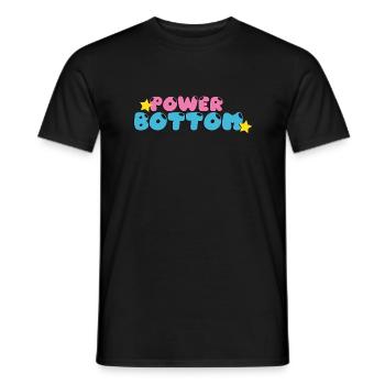 Power Bottom - Men's T-Shirt - black - Front - AI Model Male 178 light (178cm)