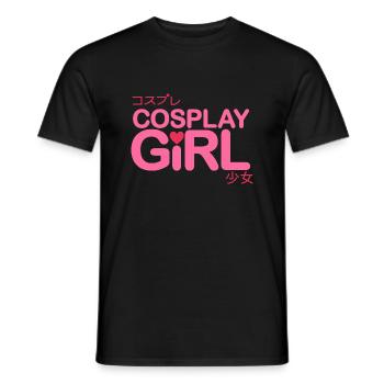 cosplay girl - Men's T-Shirt - black - Front - AI Model Male 178 light (178cm)