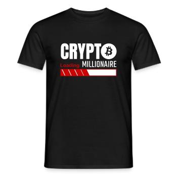 Crypto Millionaire Laden - bitcoin - Männer T-Shirt - Schwarz - Vorne - AI Model Male 178 light (178cm)