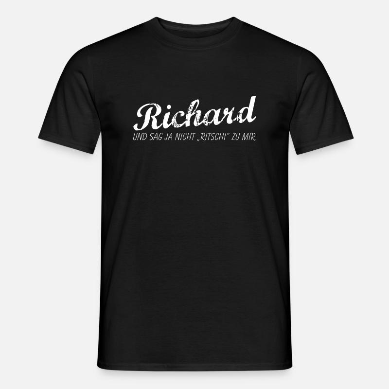 Richard versus Ritschi - Männer T-Shirt - Schwarz