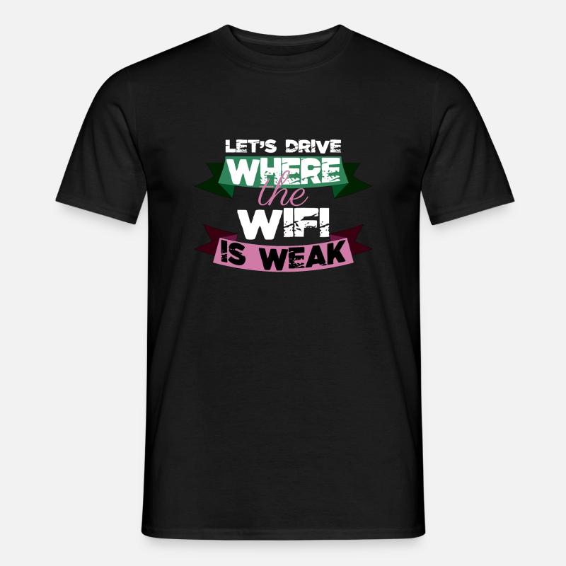 backpacking camper queen hippie hiking - Männer T-Shirt - Schwarz