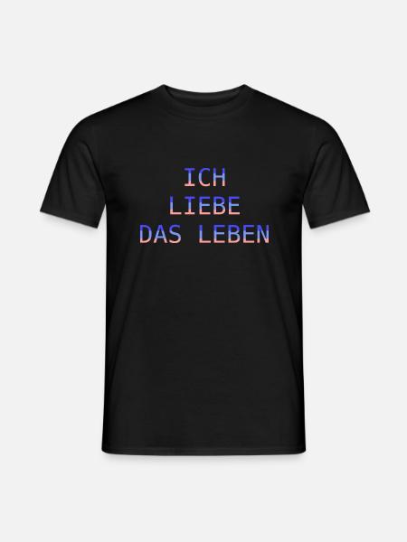 Ich liebe das Leben - Männer T-Shirt - Schwarz
