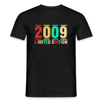 Geburtstagsgeschenk 2009 Limited Edition 2009 - Männer T-Shirt - Schwarz - Vorne - AI Model Male 178 light (178cm)
